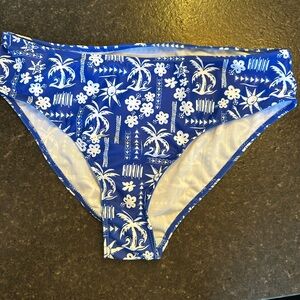 Blue Floral Women’s Swim Bottoms
